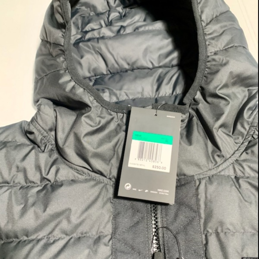 Nike LeBron James Down Fill Jacket Coat Black Mens Size XL 927216-010 - Picture 3 of 5